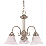 3-Light Chandelier Brushed Nickel