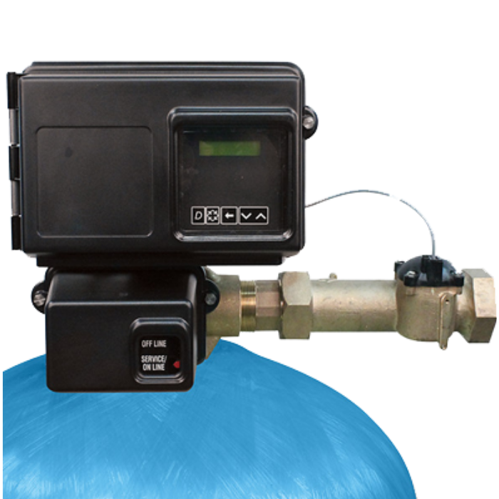 The Fleck 2900s valve head which is compatible with the Fleck AiQ.