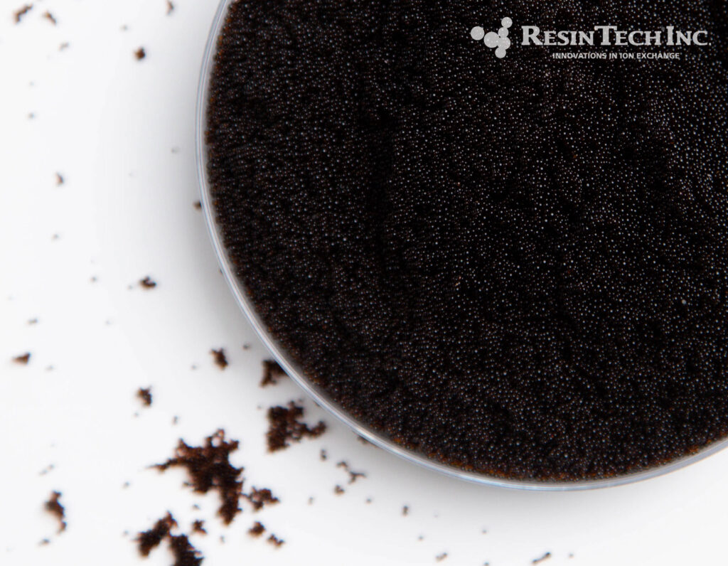 CNS Resin is a dark brown / black filtration media.