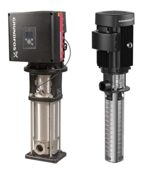 Two grundfos pumps that are both popular in the car wash industry.