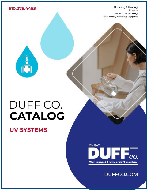 An image of the catalog cover for uv systems.