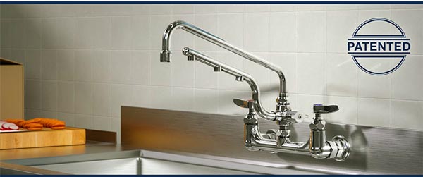The T&S Brass UltraRinse Pre-Rise Faucet