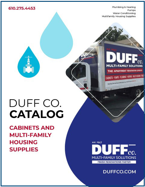 An image of the catalog cover for cabinets and multifamily housing supplies.