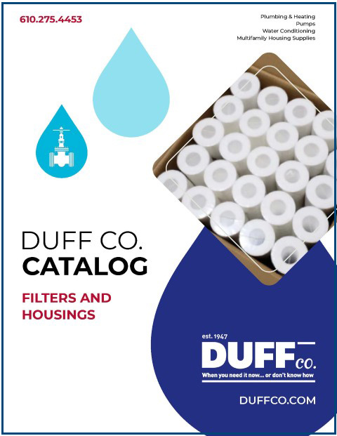 An image of the catalog cover for filters and housing water treatment supplies