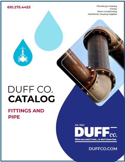 An image of the catalog cover for fittings and pipe.