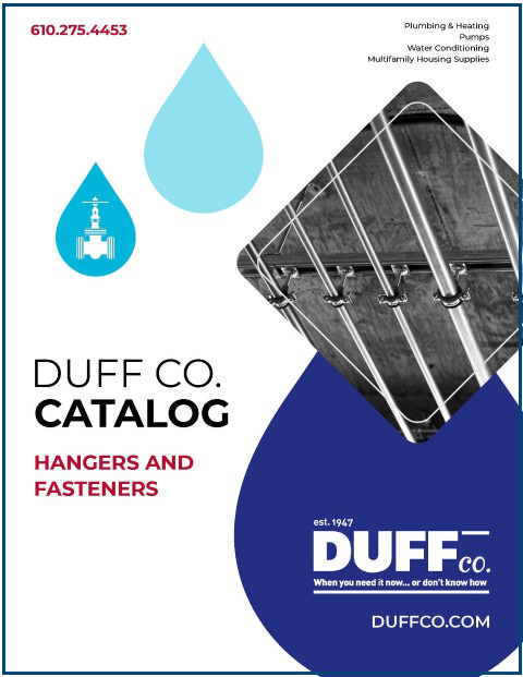 An image of the catalog cover for hangers and fasteners.