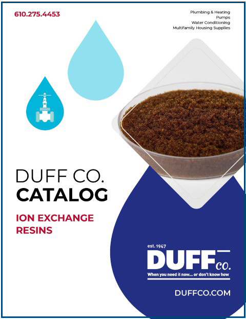 An image of the catalog cover for ion exchange resins.