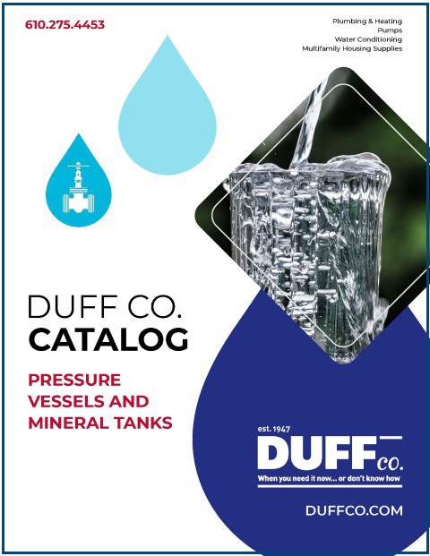 An image of the catalog cover for pressure vessels and mineral tanks