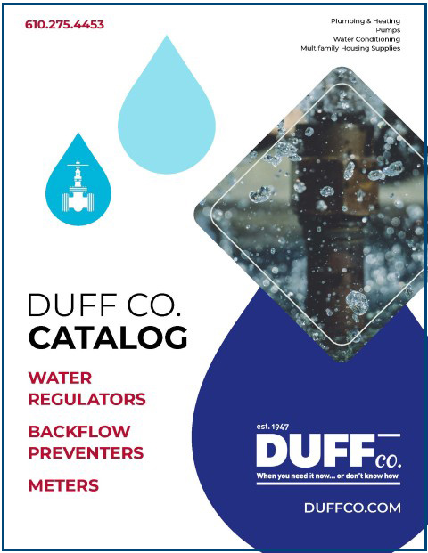 An image of the catalog cover for water regulators, backflow preventers, and meters.